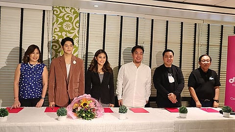From left: Dynes Regner, PR & Marketing Consultant Jeric Gonzales, Dr. Angela Pineda, exec. vice president of Dermclinic Arnold Pineda, general manager Regroe/ Dermclinic Daryl Zamora, Sr. artist handlers of GMA Archie Ilagan and Jeric Gonzales. | Photograph courtesy of Dermclinic