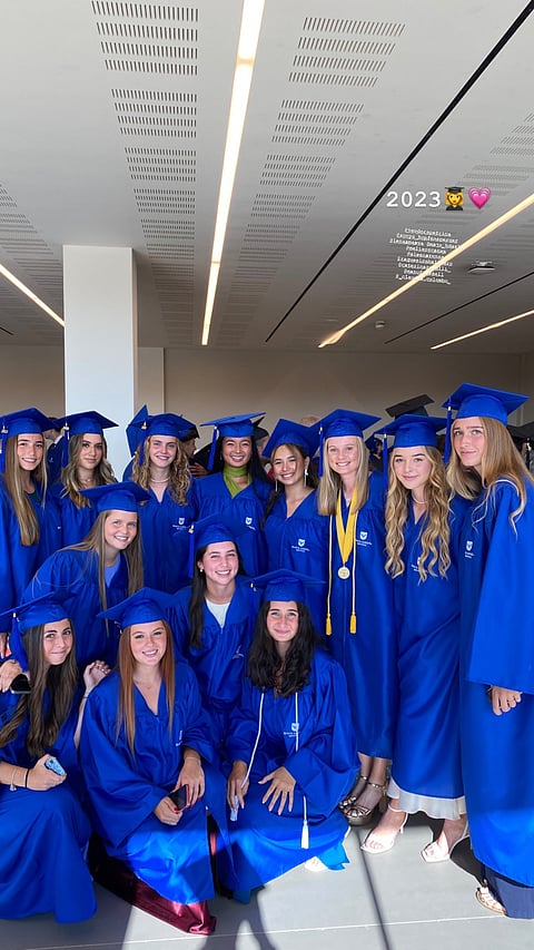 PHOTOGRAPH COURTESY OF Alex Eala/FB
Alex Eala (middle, standing) beams with pride after graduating from the Rafael Nadal Tennis Academy in Mallorca, Spain.
