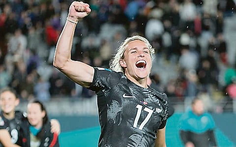 HANNAH Wilkinson nails a goal to lift New Zealand to a 1-0 win over Norway in the opening of the FIFA Women’s World Cup.
Marty MELVILLE/AGENCE FRANCE-PRESSE
