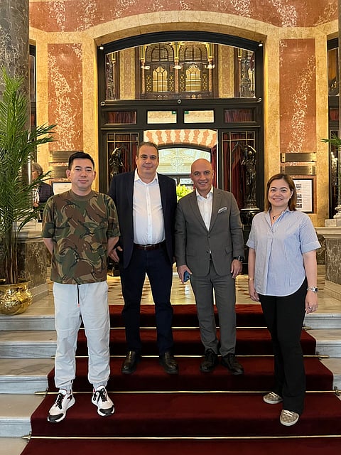(From left) Travel Warehouse president Jaison Yang, president of Deluks Turizm Sinan Duman, Pera Palace Hotel’s Baris Atik and Deluks Turizm Manila’s Anna Manzano at the lobby of the historic Pera Palace Hotel.
