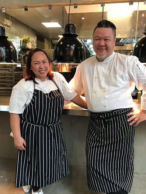 Chefs Jayjay and Rhea SyCip of Fatted Calf. | photograph by Vangie Baga-Reyes for the daily tribune
