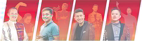 (from left to right) Benhur Abulencia, segment director for Mindanao, Junmarl Alconga, segment director for the Visayas, Rafael Alexander Froilan, Jr, segment director for Luzon, Robert Stephen Biadoma, artistic director for video. | photographs courtesy of CCP