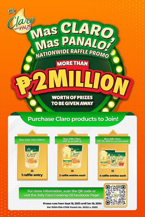 Jolly Claro’s ‘Mas Claro, Mas Panalo’ nationwide raffle slated