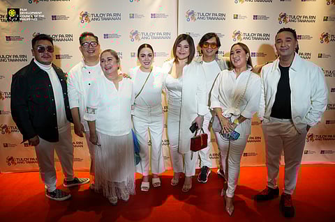 THE cast of ‘Home Along Da Riles’ at the free screening of the restored and remastered version of the film. | photograph courtesy of abs-cbn