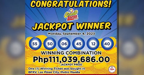 Las Piñas bettor bags P111-M Lotto pot