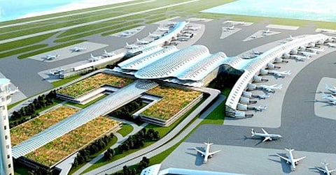 FILE: Government and stakeholders need to find immediate solutions to improve and modernize the Philippine airport infrastructure in order to attract more tourists to the country, stressed a study by the Philippine Institute for Development Studies. This is amid the arrival of 1.3 million tourists in the country in the first quarter of 2023. Photo shows an artist’s perspective of the New Manila International Airport planned in Bulacan.
