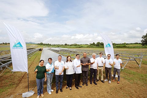 (L-R) DOE Renewable Energy Management Bureau Director Marissa Cerezo, Solar Tanauan President and CEO Cheryll Len Mendoza, Prime Infra President and CEO Guillaume Lucci, Batangas Rep. Ma. Theresa Collantes, Tanauan Mayor Sonny Collantes, Cavite Governor Jonvic Remulla, Solar Tanauan Director Donato Almeda; and Prime Infra Chief Project Officer for Solar and Wind Projects Daniel Blanco, Chief Financial Officer Sandy Alipio and Chief Regulatory Officer Vince Dizon at the project site of Solar Tanauan Corporation’s power plant in Tanauan, Batangas. PHOTO COURTESY OF PRIME INFRA.