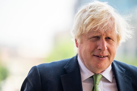AUSTIN, TEXAS - MAY 23: Former UK Prime Minister Boris Johnson looks on during a tour after a meeting with Gov. Greg Abbott at the Texas State Capitol on 23 May 2023 in Austin, Texas. (Photo by Brandon Bell / GETTY IMAGES NORTH AMERICA / Getty Images via AFP)