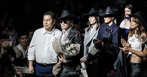 BEN Chan with Chris Nick who translated his tuxedo dream to a more laid-back look.