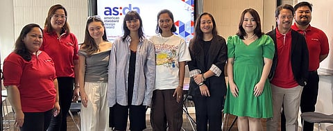 (FROM left) American Standard brand leader Maria Cecilia Placia, LIXIL marketing leader Emily Rose Besavilla, ASDA 2023 Best in Aesthetics Janelle Erica Gan, third place Margaret Therese Hagad, first place Aevan Georgeline De Jesus, second place Apryl Precious Gem Estavillo, Best in Water Technology Caire Endaya, LIXIL country general manager Hermie Limbo and ASDA point person Mikhail Serafica.