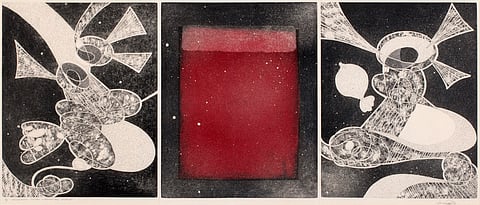 'Confrontation Between Interplanetary Occupants' by Flora Mauleon.(Photographs courtesy of Cultural Center of the Philippines)