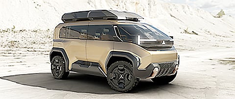 Photograph courtesy of Mitsubishi Motors
The Mitsubishi D:X Concept brings together the best of the company’s technologies in electrification and all-wheel control.