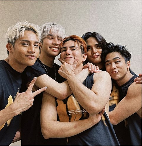 sb19 members (from left) Ken, Justin, Stell, Pablo and Josh.(PHOTOGRAPH courtesy of IG/Official SB19)
