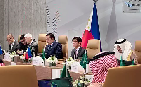 President Ferdinand R. Marcos Jr., House Speaker Ferdinand Martin G. Romualdez and other economic managers meets Saudi business leaders during a round table meeting in the sidelines of the 2023 Association of Southeast Asian Nations-Gulf Cooperation Council Summit (Asean-GCC) Thursday afternoon (Saudi time) at St. Regis Hotel Riyadh, Saudi Arabia. (Photo from Presidential Communications Office)