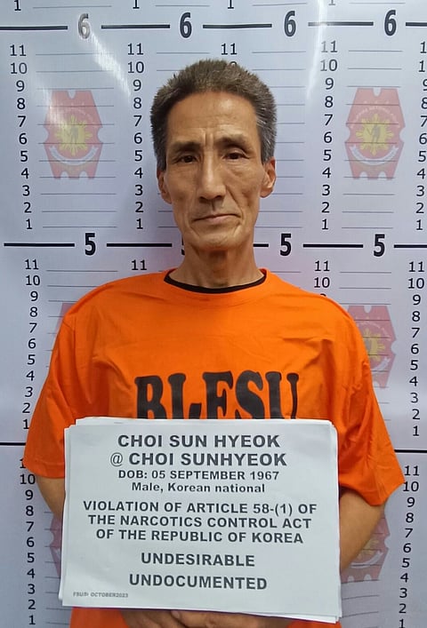 The 46-year-old Choi Sun Hyeok, a notorious member of an MS Alliance Syndicate, was arrested by the BI-FSU in Cebu City. (Photo from BI-FSU)