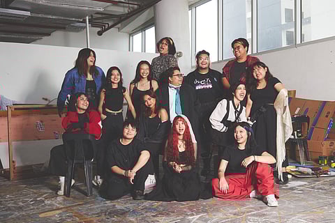 Designers behind  ‘XPOSIS: A Production Design Thesis Exposé’: Rishah Marie Añonuevo, Beatrice Marie Arreola, Heather Francine Canlas, Psalm Reiner Dayrit, Alec Andrea Del Rosario, Katrina Gabrielle Garcia, and Ronna Clariz Ituralde, Shaniqua Joy Kalaw, Matthew Dylan Lopez, Therese Ingrid Malapad, Francine Gabrielle Pedreno, Clarissa Santos, Yna Sophia Torres and Yachuy Betita Nicole Villaflores. | PHOTOGRAPH COURTESY OF DLSU-CSB