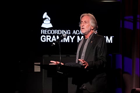 FILE PHOTO: Neil Portnow speaks onstage at The GRAMMY Museum on 6 October 2021 in Los Angeles, California. (Photo by Rebecca Sapp / GETTY IMAGES NORTH AMERICA / Getty Images via AFP)