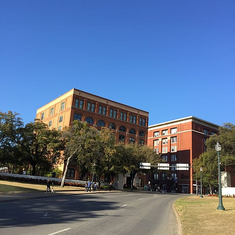 The infamous Texas School Book Depository in Dallas, Texas.