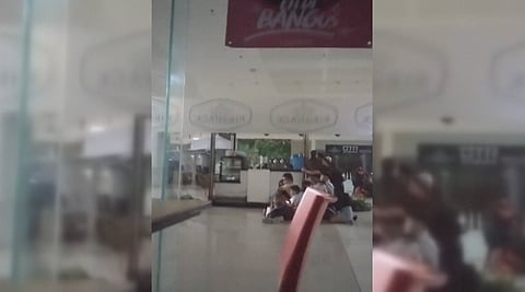 Screen grab from a video captured by Gregorio Narajos / AFP