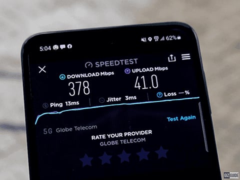 Test shows marked Globe speed gain