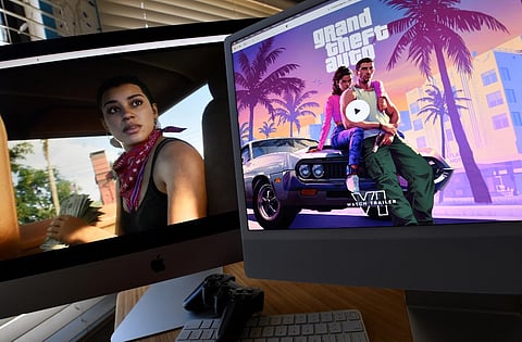 The first trailer for "Grand Theft Auto VI" was officially released ahead of schedule 4 December 2023 due to a leak, touting a 2025 release for the next chapter of the massively successful video game franchise. (Photo by Chris DELMAS / AFP)