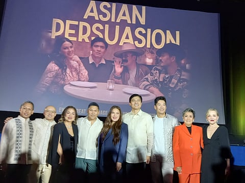KC Concepcion (center) with ‘Asian Persuasion’ director Jhett Tolentino, screenwriter Mike Ang, co-executive producer Jona Jane Tajonera and actors Dante Basco, Paolo Montalban, Kevin Kreider, Fe delos Reyes and Geneva Carr.