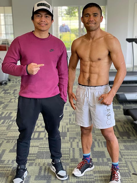 photograph courtesy of SanMan Boxing
Marlon Tapales and his chief trainer Ernel Fontanilla are raring to set foot in Tokyo.