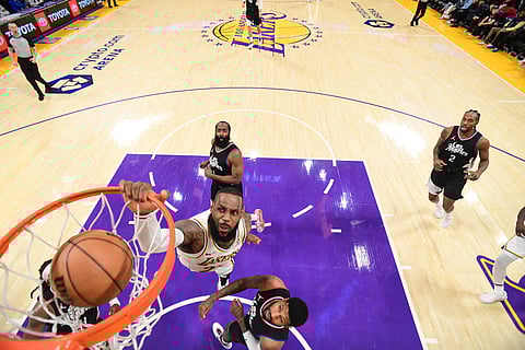 LEBRON James fires 25 points to lead the Los Angeles Lakers to a 106-103 victory over the Los Angeles Clippers in the NBA regular season. | ADAM PANTOZZI/aGENCE FRANCE-PRESSE