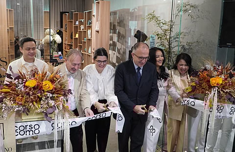 (From left) Stanley Ng, Valter Sciandra, Mariana Zobel de Ayala, Marco Clemente, Regie C. Bautista and Imelda Menguito-Sciandra cut the ceremonial ribbon.