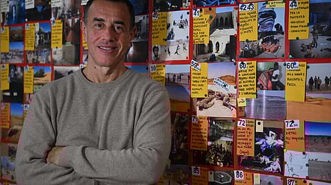 Director Matteo Garrone's "Io Capitano", an epic tale of two teenagers from Senegal crossing Africa to try to reach Europe, is one of five movies nominated for "Best Foreign Film" at the Academy Awards on 10 March. (Photo: Filippo MONTEFORTE / AFP)