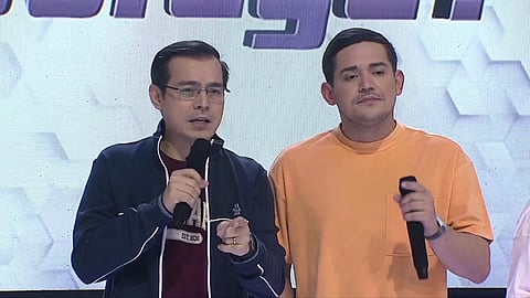 Photographs courtesy of  GMA-7
‘Tahanang Pinakamasaya’ hosts Isko Moreno and Paolo Contis.