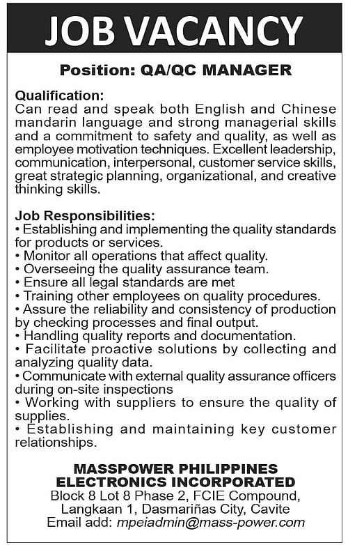 Mass Power Philippines Electronics Incorporated