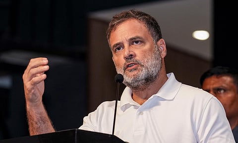 A portrait of Rahul Gandhi
