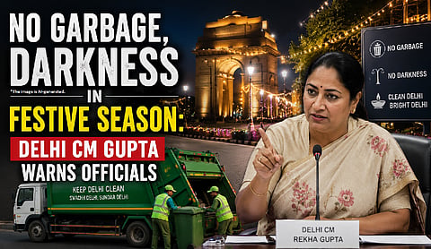 No garbage, darkness in festive season: Delhi CM Gupta warns officials
