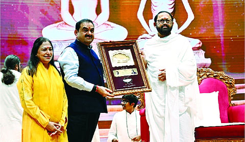 Gautam Adani, Priti Adani visit Dharampur mission