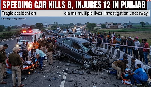 Speeding car kills 8, injures 12 in Punjab