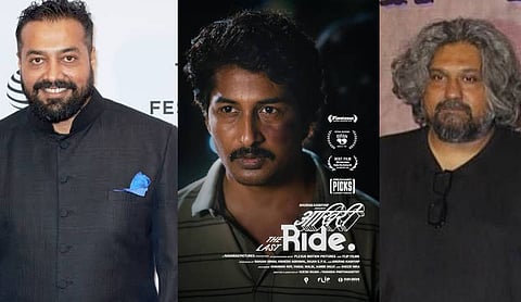 Filmmaker Anurag Kashyap (left), Film Aakhri Ride Poster (middle) and Filmmaker Vasan Bala (right)  