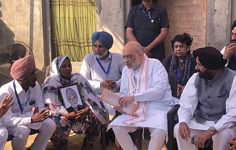 Union Home Minister Amit Shah meets families affected by Punjab's drug menace during his visit to the state. 