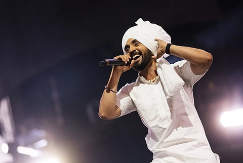 Diljit Dosanjh performing at Dil-Luminati concert