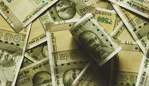 The rupee declined 44 paise to close at 94.82 against the US dollar as crude oil prices surged and domestic equities weakened. 