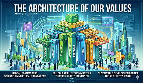 The architecture of our values