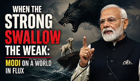 When the strong swallow the weak: Modi on a world in flux