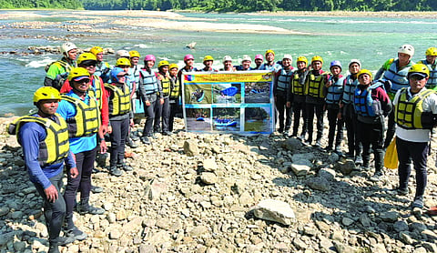 Spear Corps trains NCC cadets in white water rafting