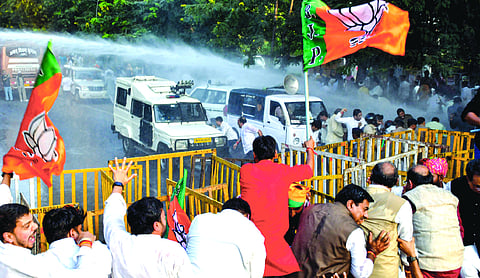 Kharge's Modi remark sparks BJP protests