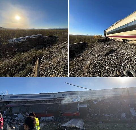 Spain train collision incident capture