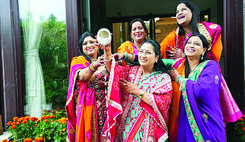 Delhi CM celebrates Karwa Chauth, extends wishes