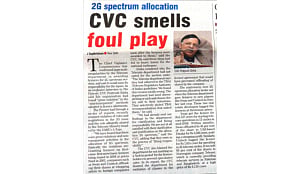 CVC confirms corruption in 2G Spectrum allocations to Telecom companies.