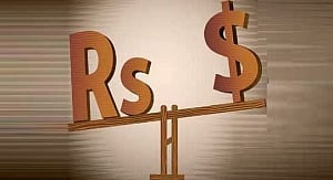 Rupee slips below 58 against dollar
