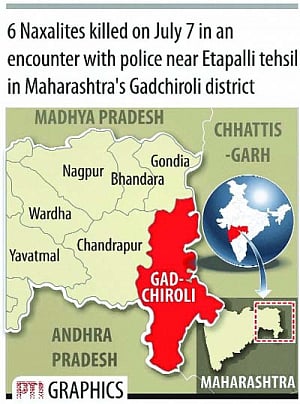 6 Naxals shot in Gadchiroli encounter, arms seized