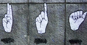 Device that translates sign language into text for deaf